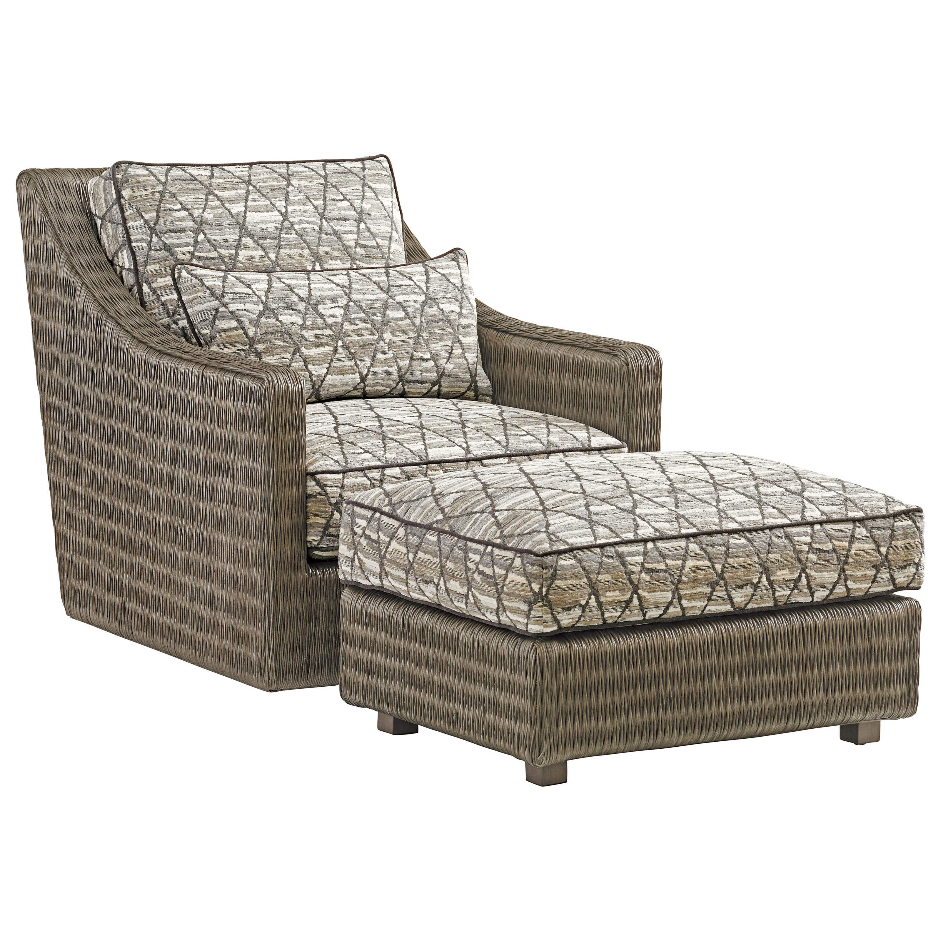 Tommy Bahama Home Cypress Point 747011SW Hayes Woven Wicker Swivel
